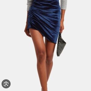 NWT ALIX NYC Cyrus Velvet Ruched Skirt Large